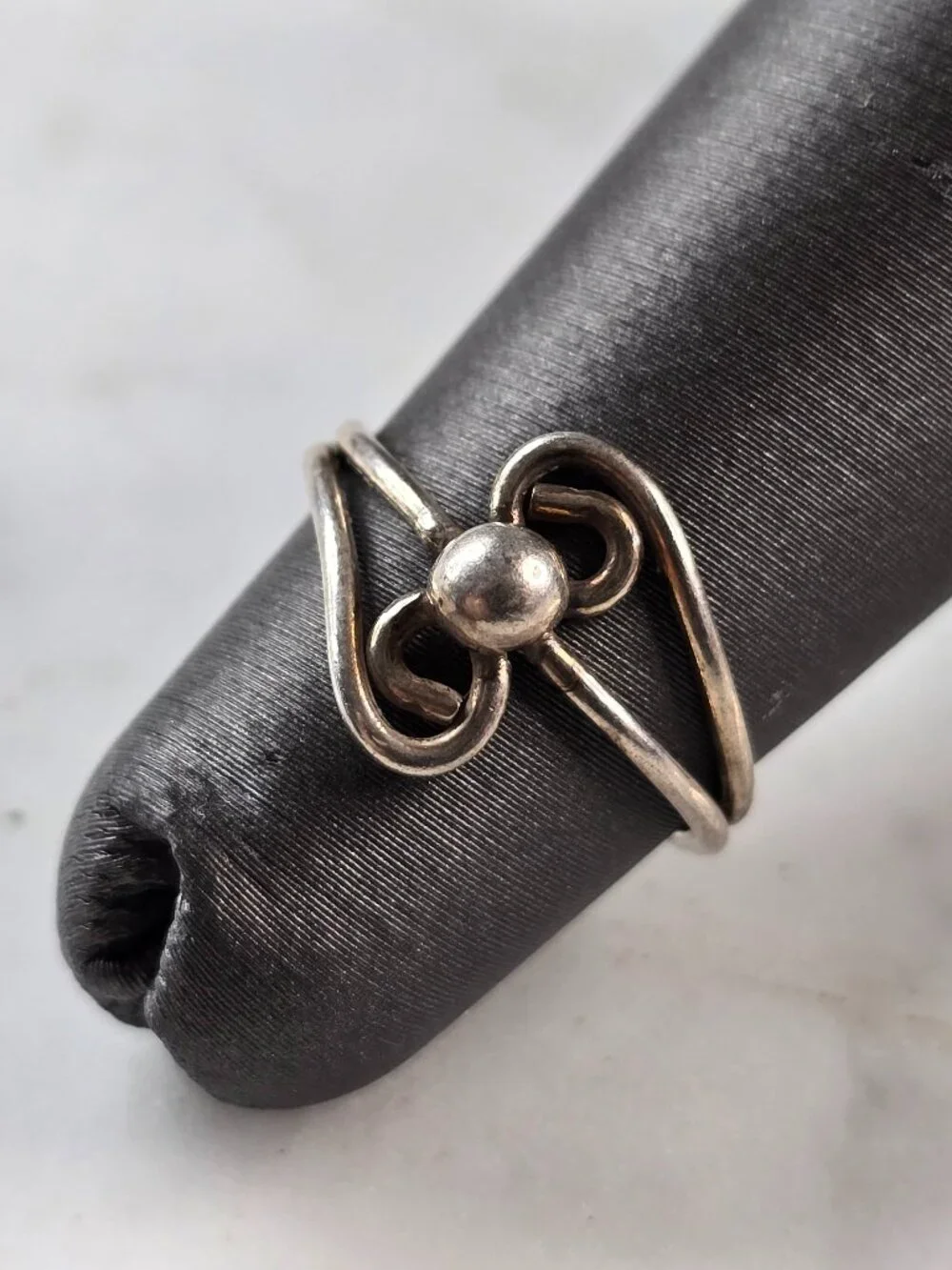Womens Girls Vintage Estate Sterling Silver Modernist Ring 1.1g E4149